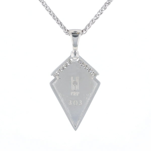 Pietersite Kite Shaped Inlaid Pendant with 0.19ctw Diamonds