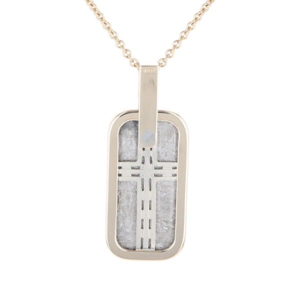 Meteorite Reversible Dog Tag Pendant