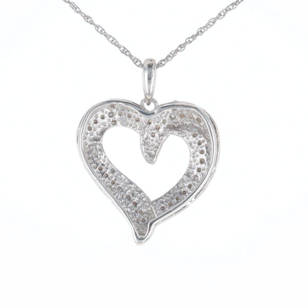 Frosted Diamond Heart Necklace
