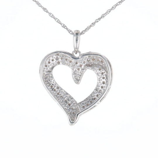 Frosted Diamond Heart Necklace