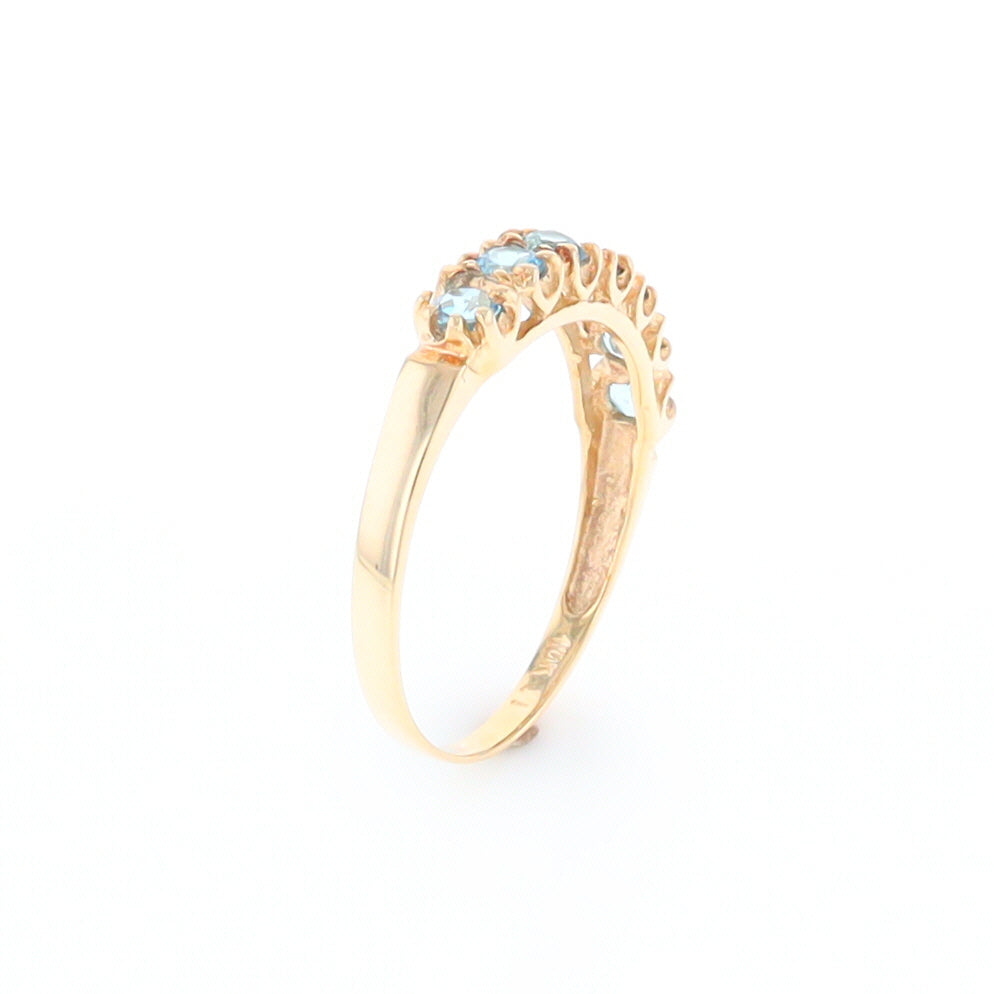 Round Blue Topaz Band