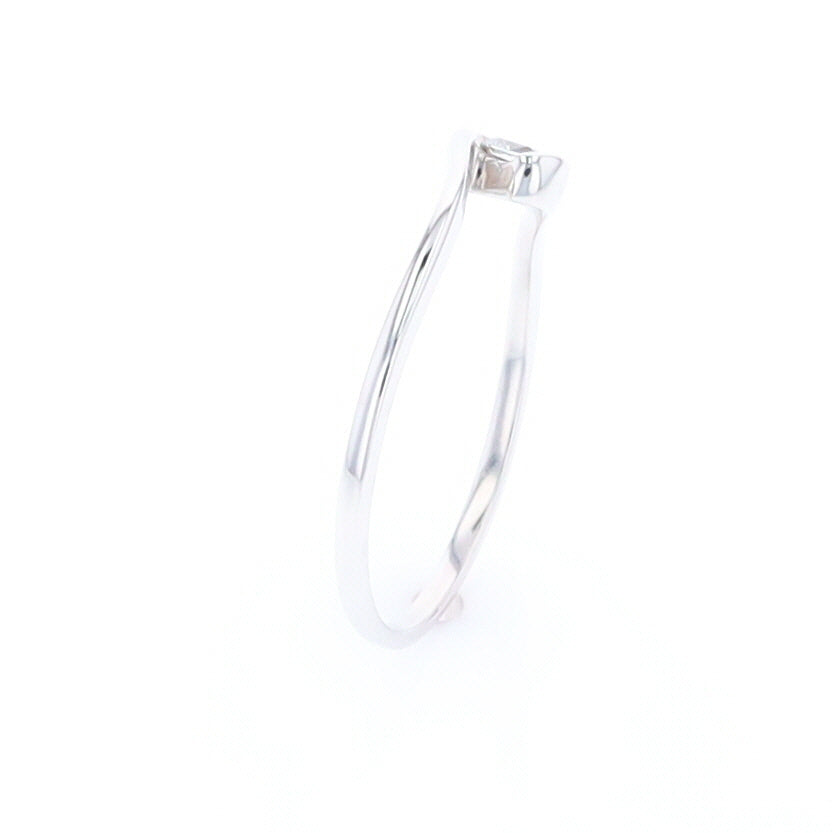 White Gold Wrap Solitaire Ring