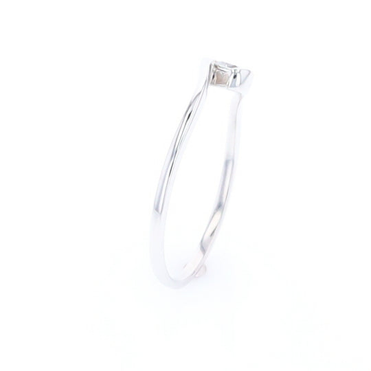 White Gold Wrap Solitaire Ring