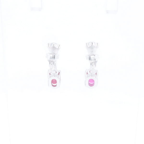 Oval Ruby Dangle Earrings