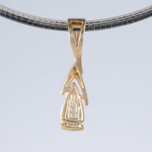 Opal Pendant Triangle Inlaid Design with .06ctw Round Diamonds