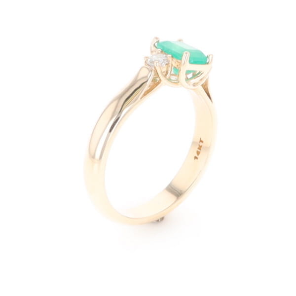 Emerald 3-Stone Trellis Ring
