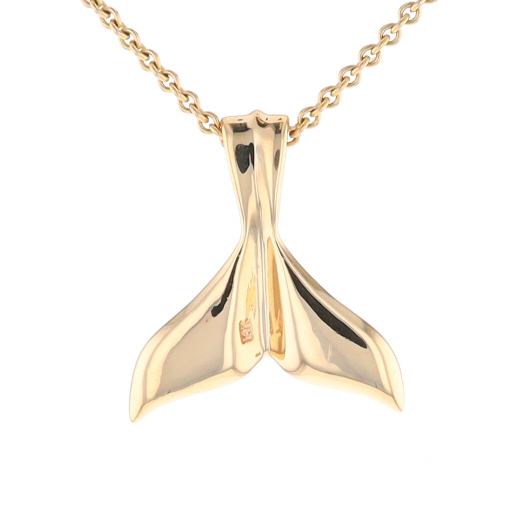 Whale Tail Necklaces Natural Gold Quartz and Nuggets Inlaid Pendant