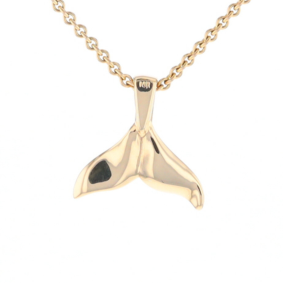 Whale Tail Necklaces Natural Nuggets Inlaid Sea Life Pendant