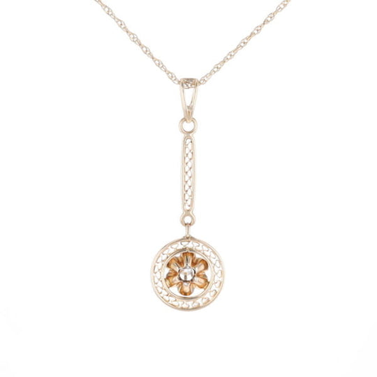 Buttercup Filigree Vintage Pendant