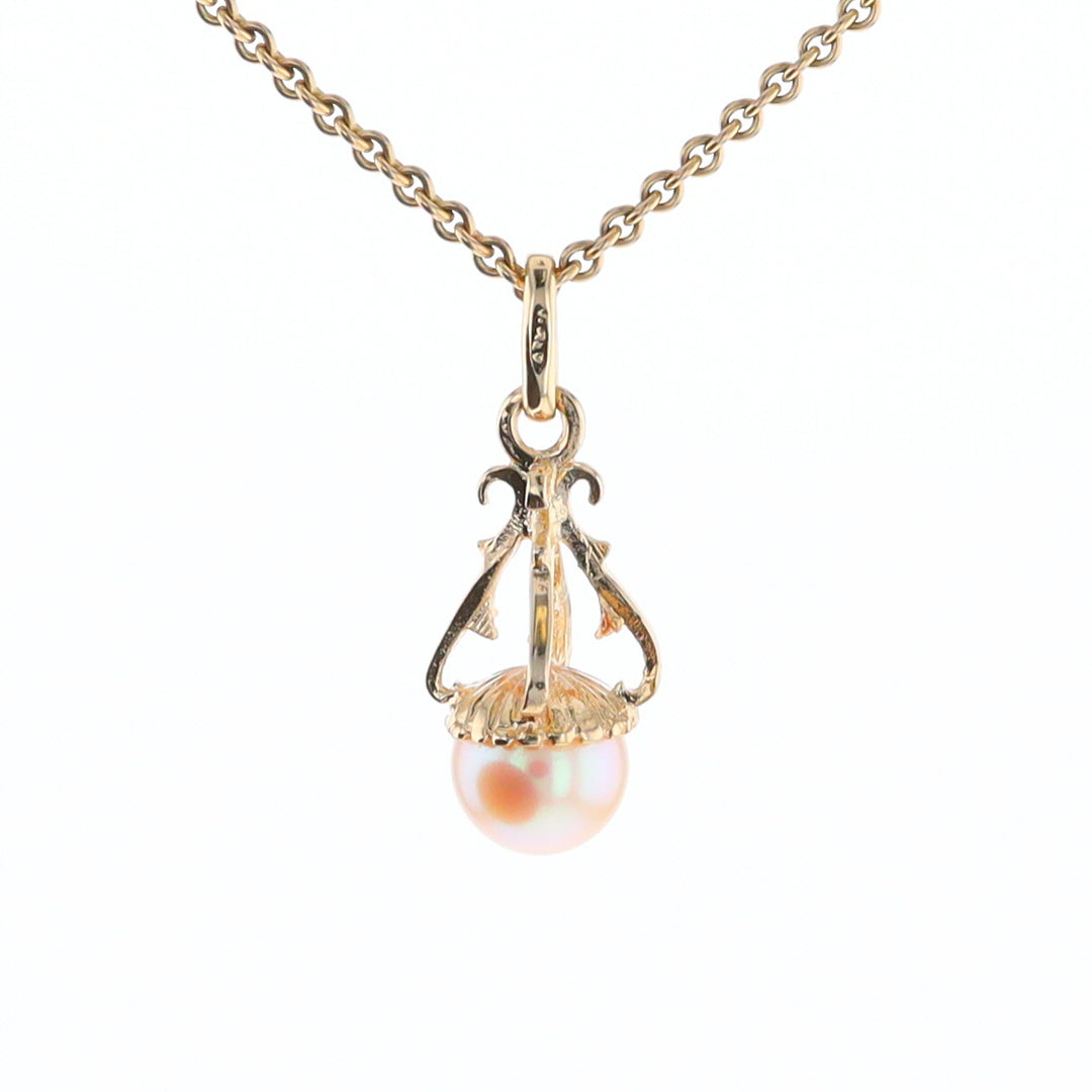 Swirl Chandelier Pearl Pendant