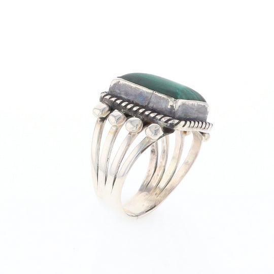 Native Rectangle Malachite Ring