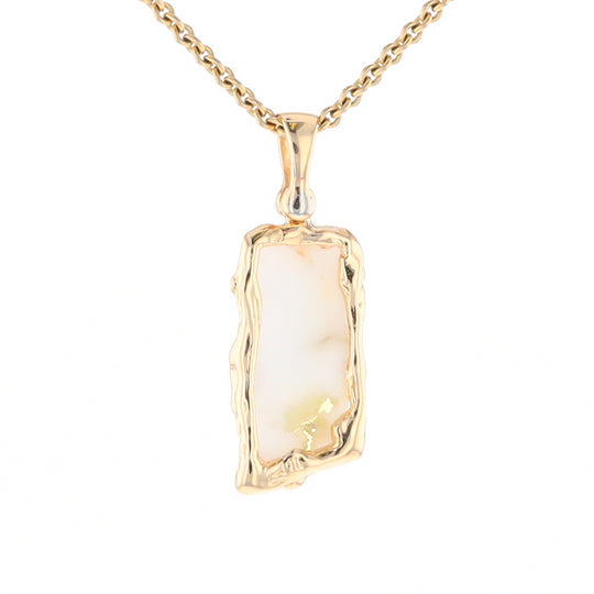 Gold Quartz Freeform Pendant  (G2)