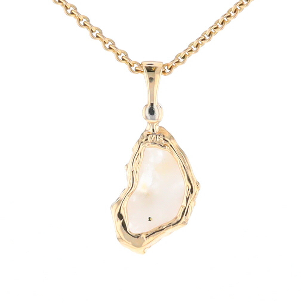 Gold Quartz Freeform Pendant (G2)