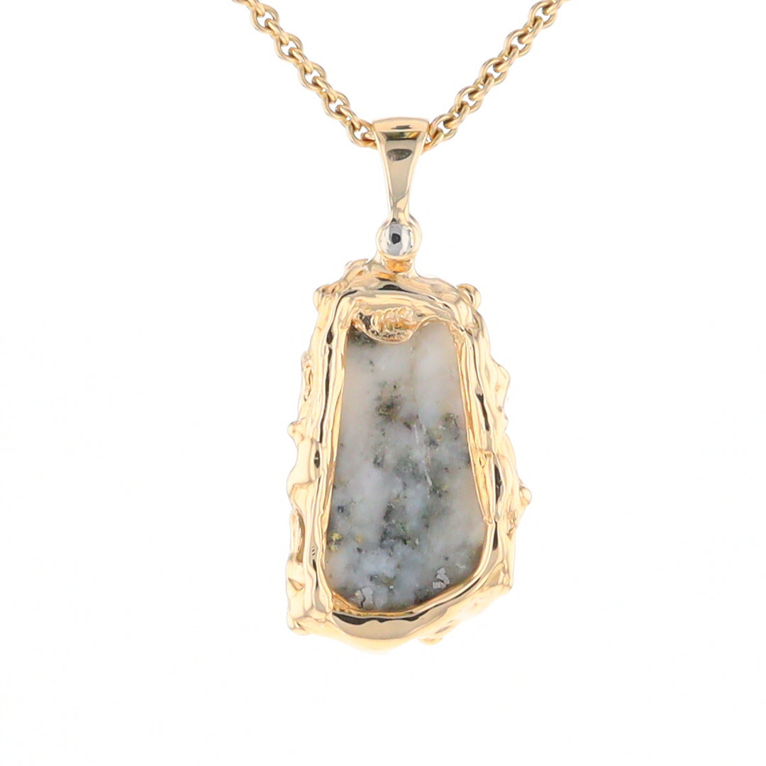 Free Form Gold Quartz Pendant