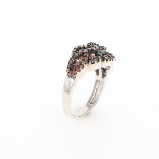 Knot Cluster Orange Diamond Ring