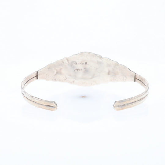 Sterling Silver Coral Cuff Bracelet