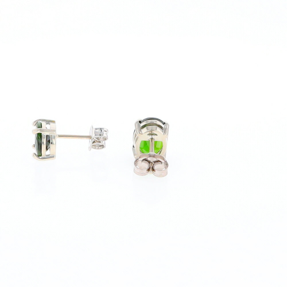 Chrome Diopside Solitaire Studs