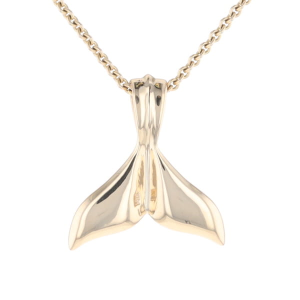 Whale Tail Gold Nugget Pendant