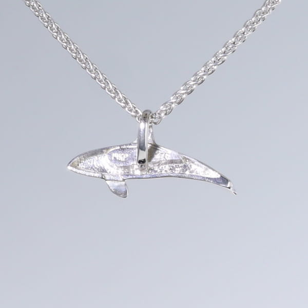 Opal Pendant Inlaid Realistic Orca Killer Whale Design