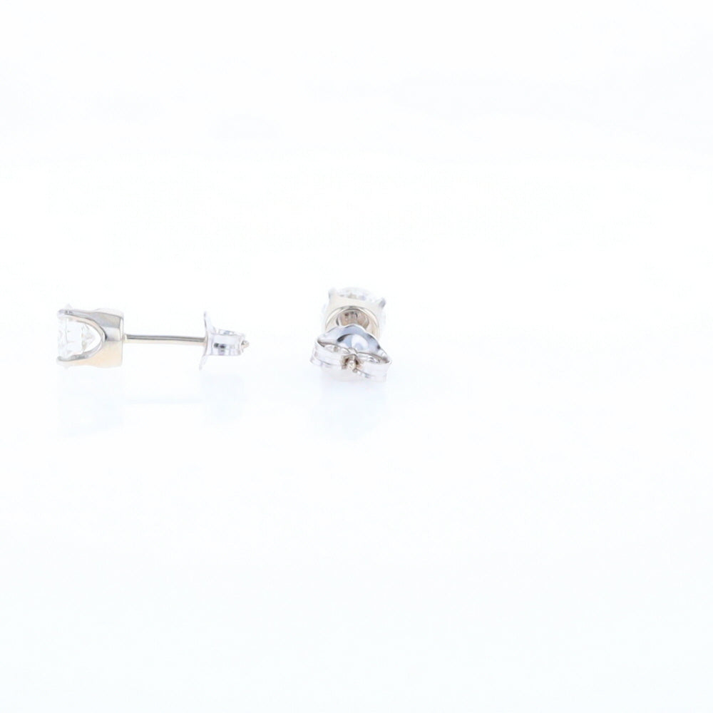 Moissanite Solitaire Stud Earrings