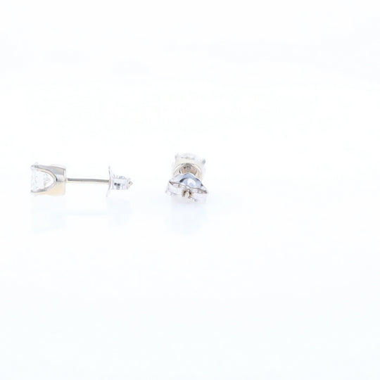 Moissanite Solitaire Stud Earrings