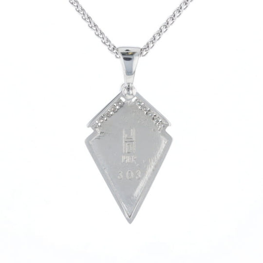 Onyx Kite Design Inlay .19Ctw Diamond Pendant