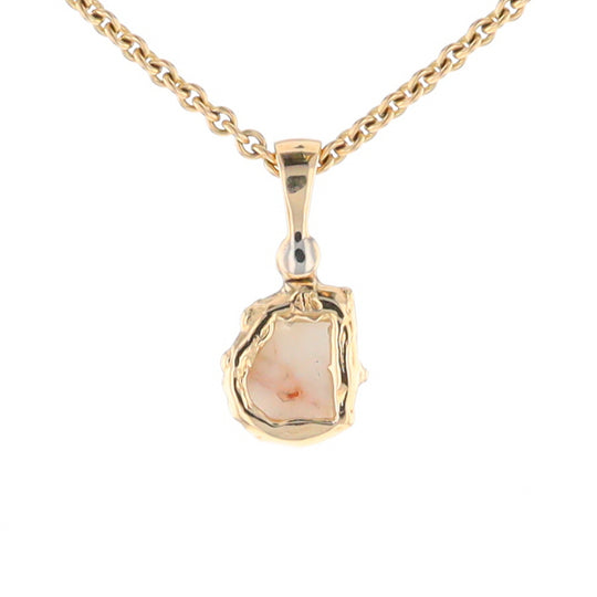 Gold Quartz Freeform Pendant (G2)