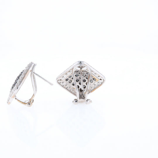 Pavé Black and White Diamond Earrings