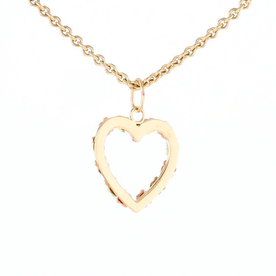 Black Hills Gold Heart Leaf Pendant