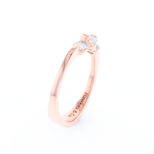 Rose Gold Three-Stone Engagement Ring