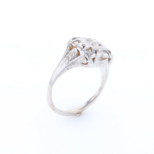 Vintage Square Top Diamond Ring