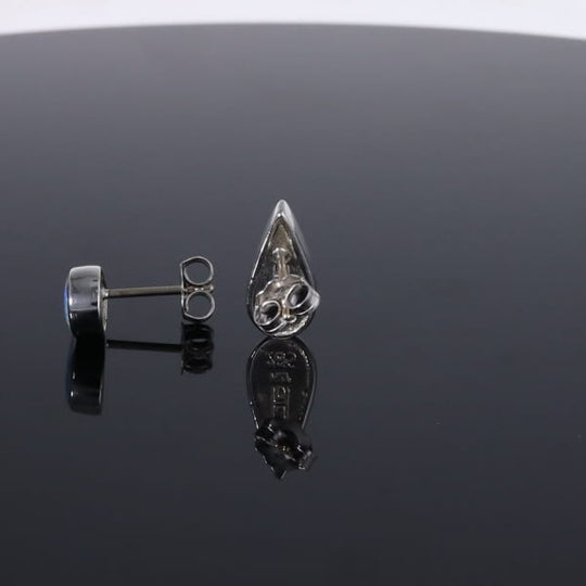 Opal Earrings Tear Drop Inlaid Design Studs