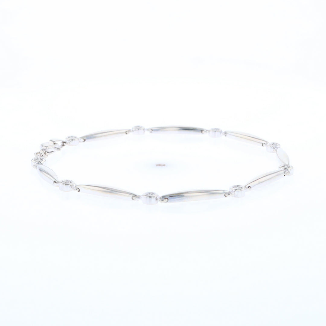 Elongated Link Diamond Bracelet