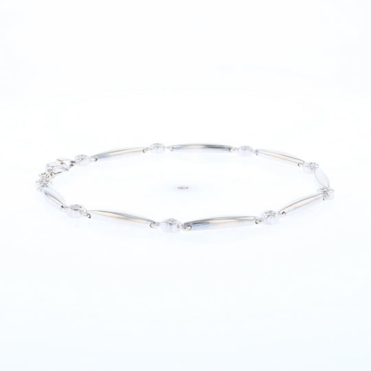 Elongated Link Diamond Bracelet