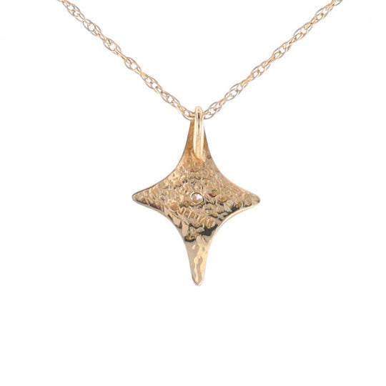 North Star Pendant Diamond Solitaire