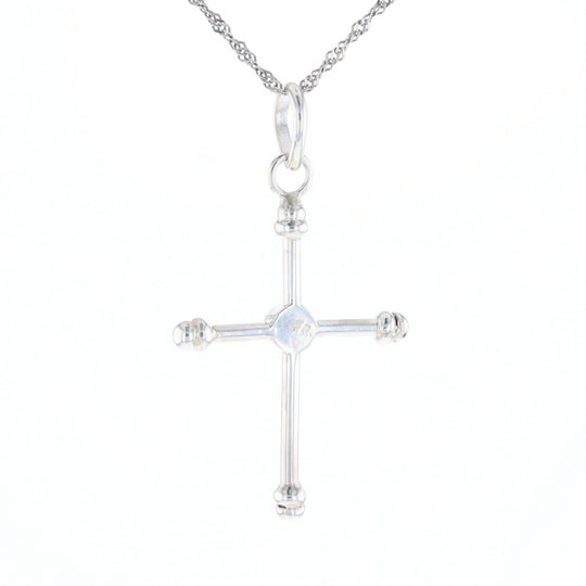 Silver Peridot Cross