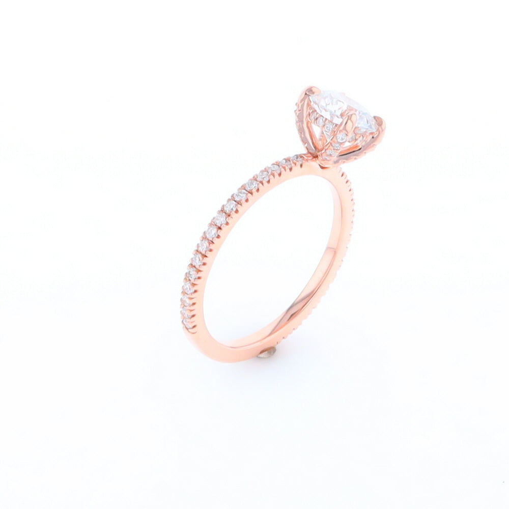 Rose Gold Lab Grown Diamond Engagement Ring