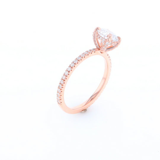 Rose Gold Lab Grown Diamond Engagement Ring