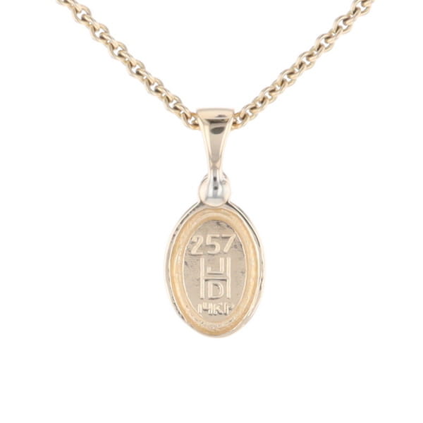 Natural pietersite oval inlaid .02ctw diamond pendant