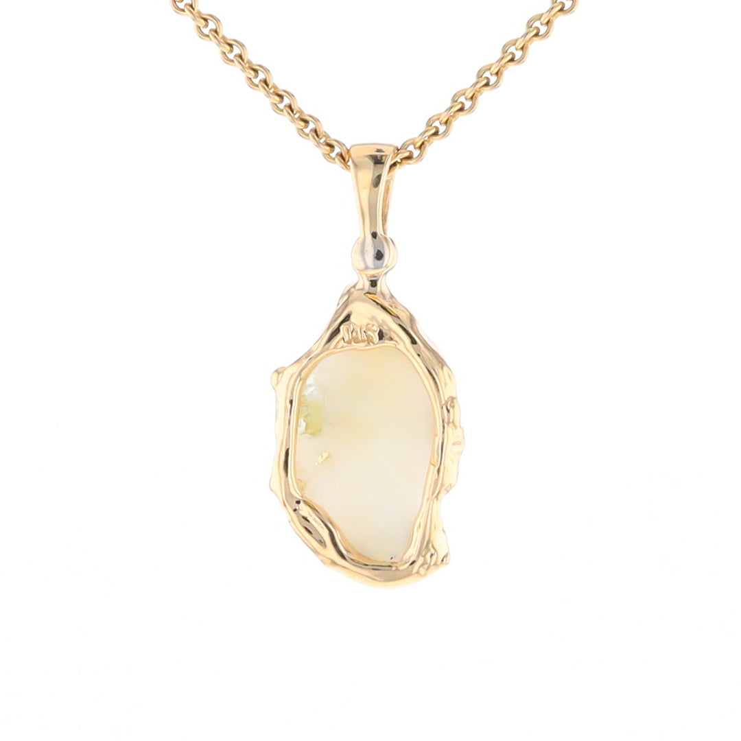 Gold Quartz Freeform Pendant  (G2)