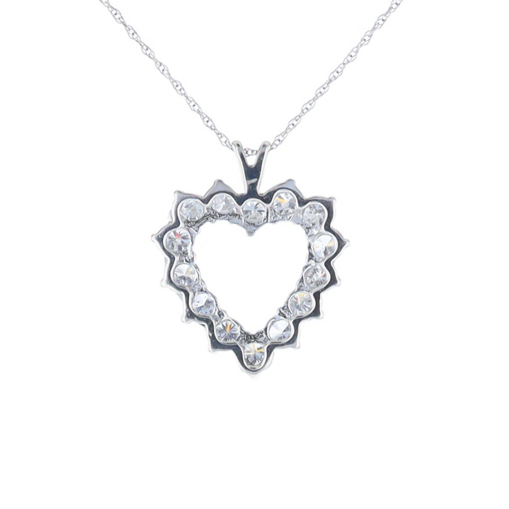 Open Heart Diamond Pendant