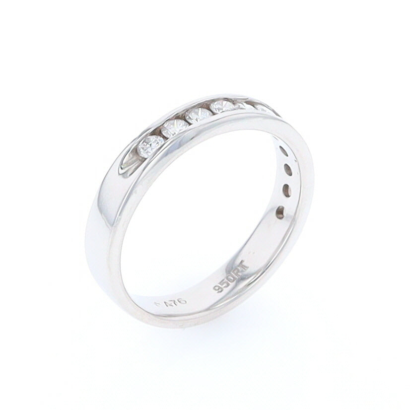 Platinum Channel Set Diamond Wedding Band