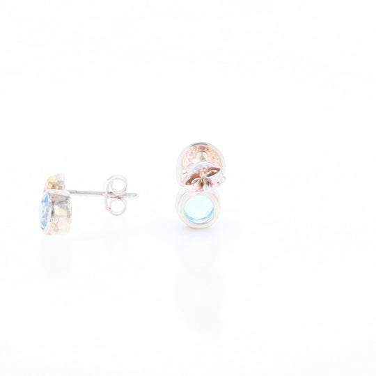 Blue Topaz Stud Earrings