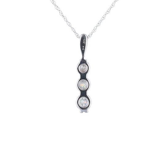 Three Diamond Drop Pendant