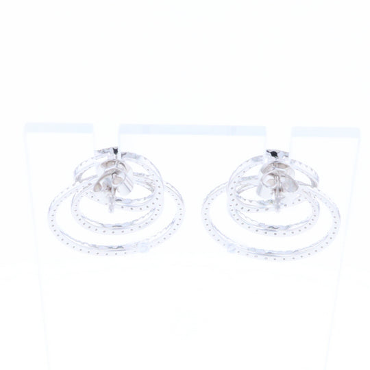 Diamond Circle Dangle Earrings