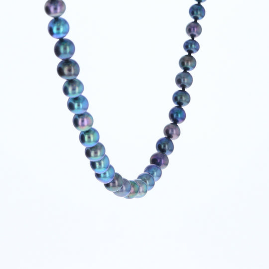 Cultured Tahitian Blue Pearl Strand Necklace