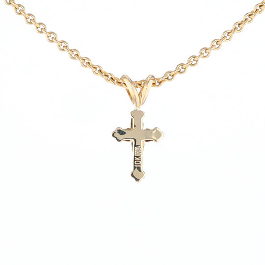 Black Hills Gold Diamond Cross Pendant