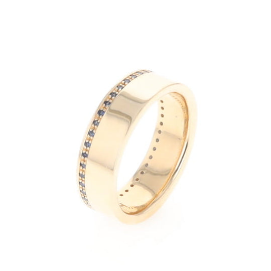 Men's Blue Sapphire Wedding Band Contemporary Design