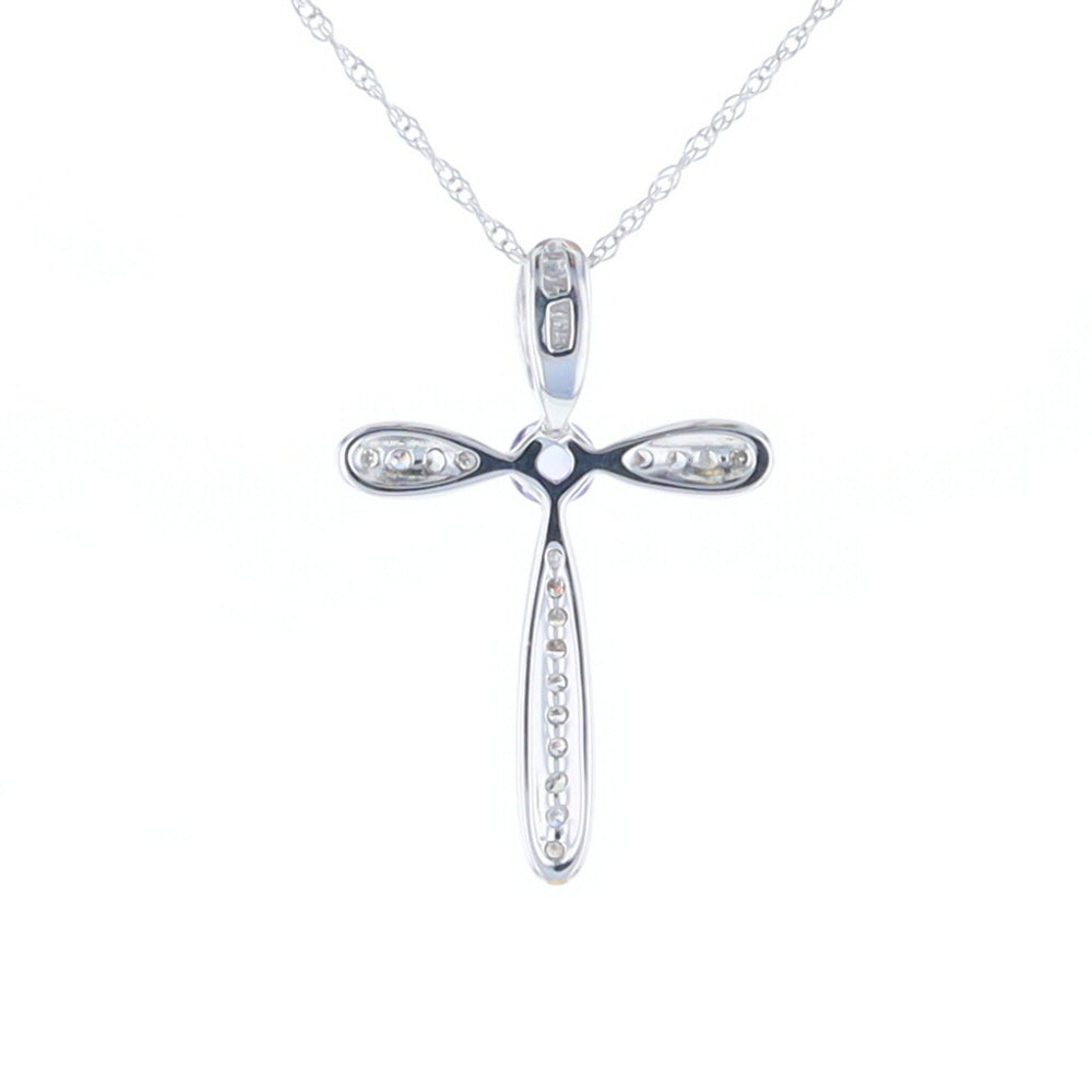 Tanzanite Cross Necklace