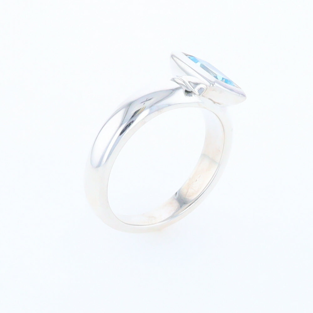 Bezel Blue Topaz Ring